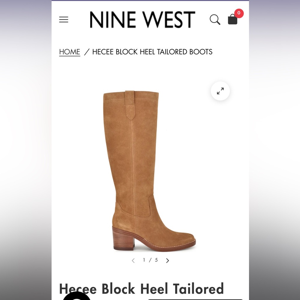 Nine West Hecee block heel boots